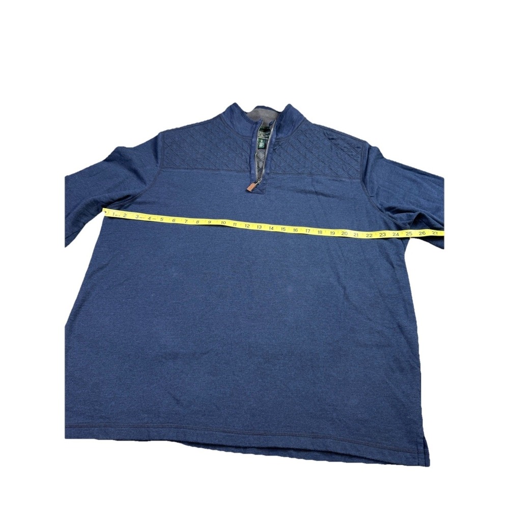 G.H. Bass & Co. Men's Mountain Wash quarter-zip pullover Size XL Navy old money - Picture 7 of 14
